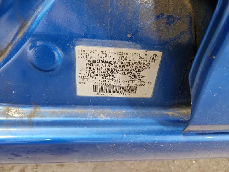 Aukcja sprzedaży 2020 Nissan Versa, vin: 3N1CN8DV5LL892419, numer aukcji: 55717996