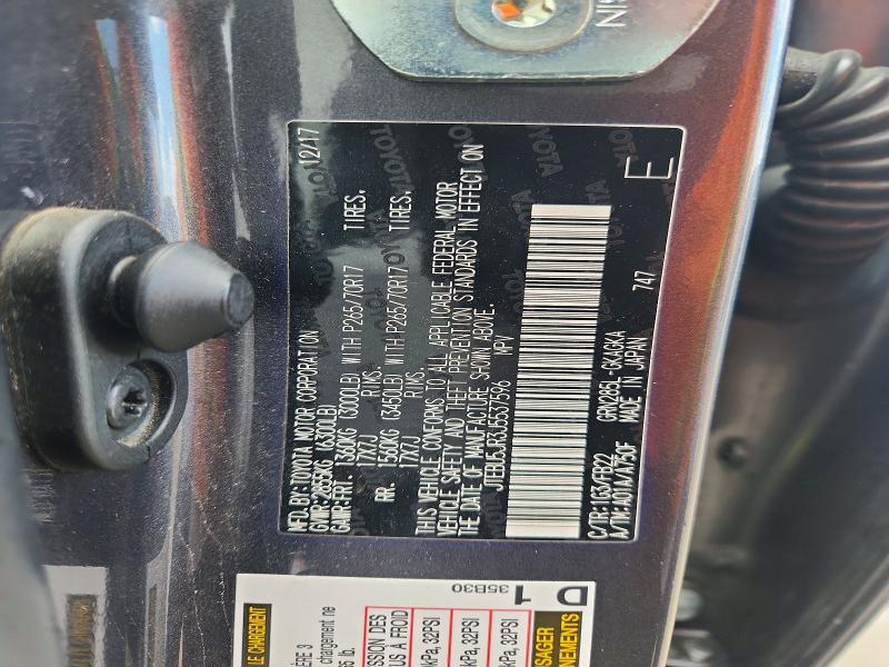 Aukcja sprzedaży 2018 Toyota 4runner, vin: JTEBU5JR3J5537596, numer aukcji: 55912646