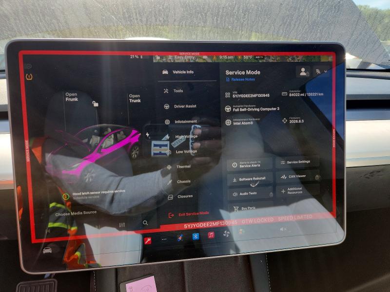 Aukcja sprzedaży 2021 Tesla Model Y, vin: 5YJYGDEE2MF130945, numer aukcji: 55516626