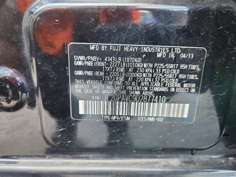 56086876 :رقم المزاد ، JF2GPAVC9D2877410 vin ، 2013 Subaru Xv Crosstrek مزاد بيع
