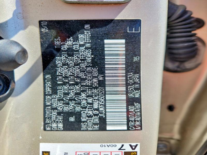 Aukcja sprzedaży 2010 Lexus Gx, vin: JTJJM7FX5A5015231, numer aukcji: 57489796