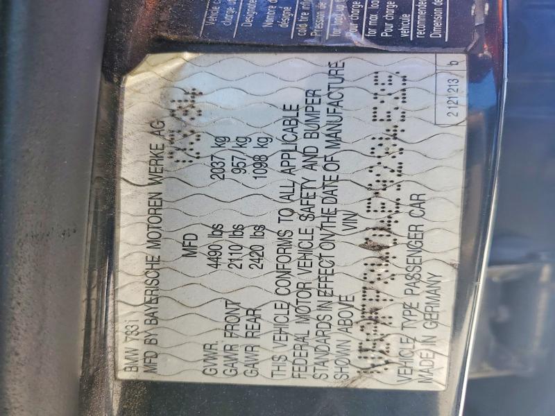 Aukcja sprzedaży 1984 Bmw 733, vin: WBAFF8404E9284525, numer aukcji: 55823996