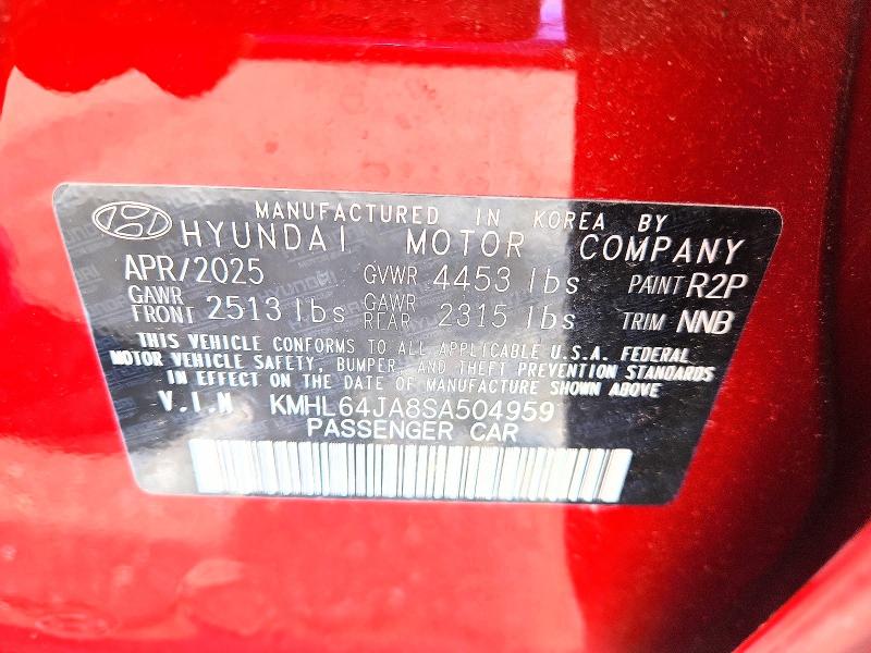Aukcja sprzedaży 2025 Hyundai Sonata, vin: KMHL64JA8SA504959, numer aukcji: 55651726