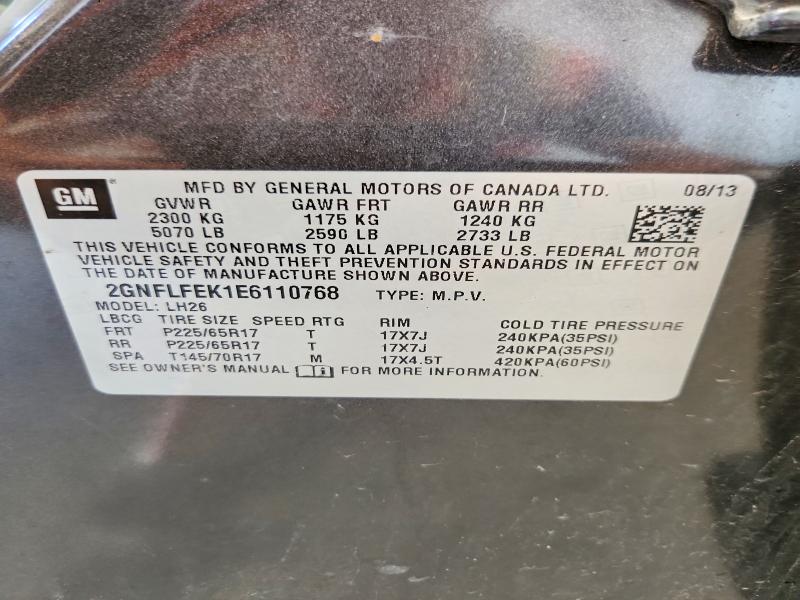 Продажа на аукционе авто 2014 Chevrolet Equinox, vin: 2GNFLFEK1E6110768, номер лота: 56336546