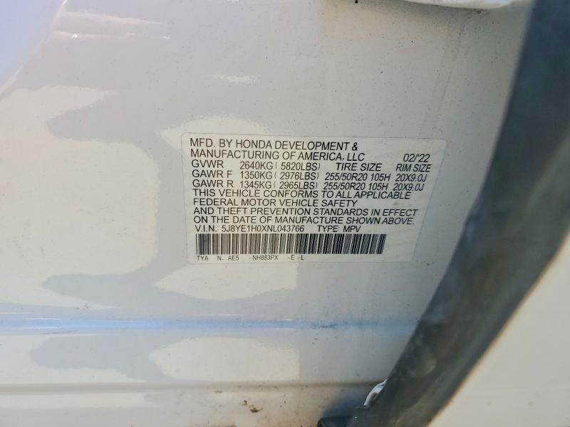 Продажа на аукционе авто 2022 Acura Mdx, vin: 5J8YE1H0XNL043766, номер лота: 56322176