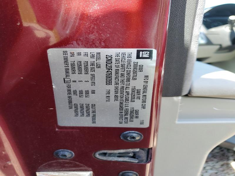 55926966 :رقم المزاد ، 2CNDL23F476063555 vin ، 2007 Chevrolet Equinox مزاد بيع