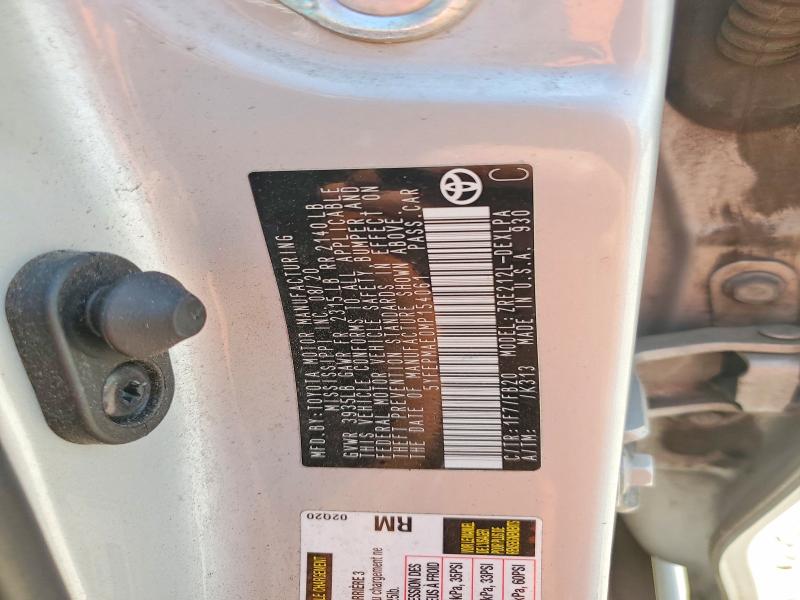 Продажа на аукционе авто 2021 Toyota Corolla, vin: 5YFEPMAE0MP154061, номер лота: 55771246