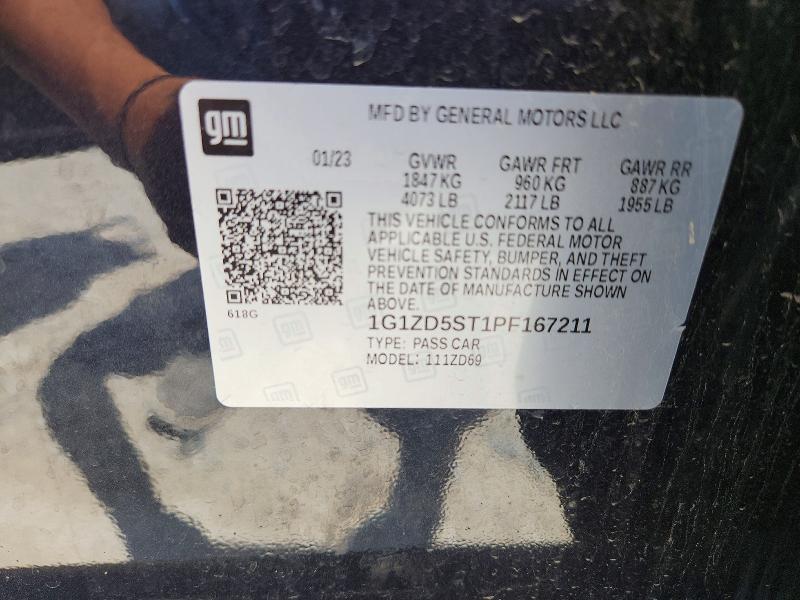 Продаж на аукціоні авто 2023 Chevrolet Malibu, vin: 1G1ZD5ST1PF167211, номер лоту: 55827876