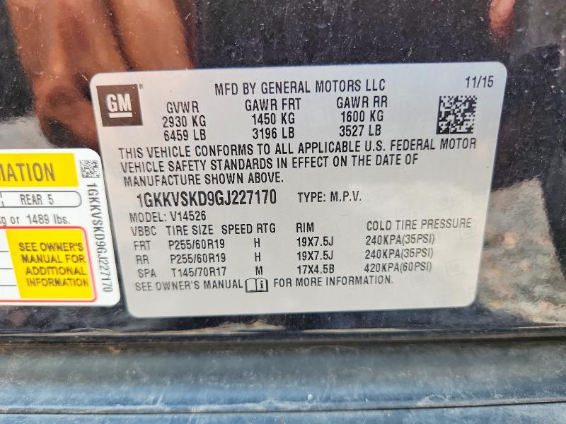 Продажа на аукционе авто 2016 Gmc Acadia, vin: 1GKKVSKD9GJ227170, номер лота: 57837026