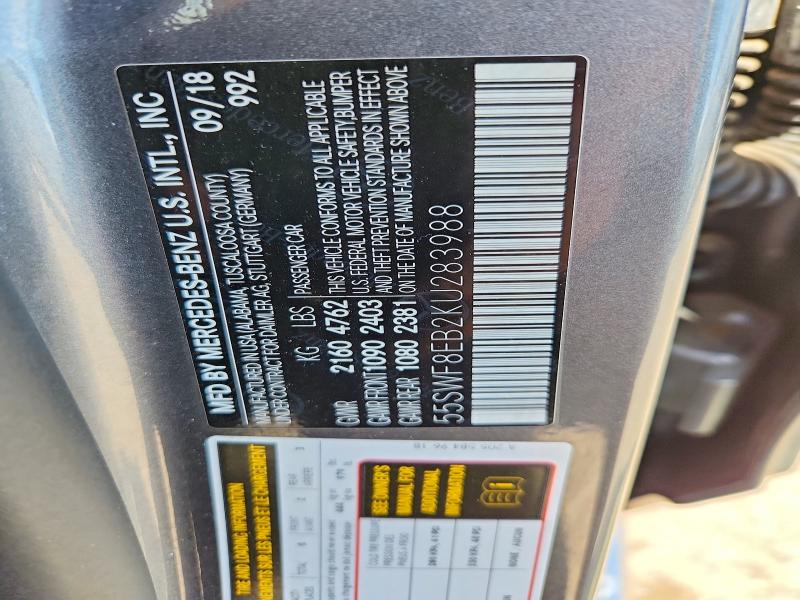 Продаж на аукціоні авто 2019 Mercedes-benz C, vin: 55SWF8EB2KU283988, номер лоту: 56232246