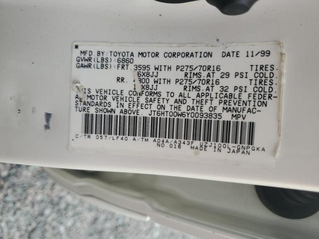 Продажа на аукционе авто 2000 Lexus Lx, vin: JT6HT00W6Y0093835, номер лота: 56142496
