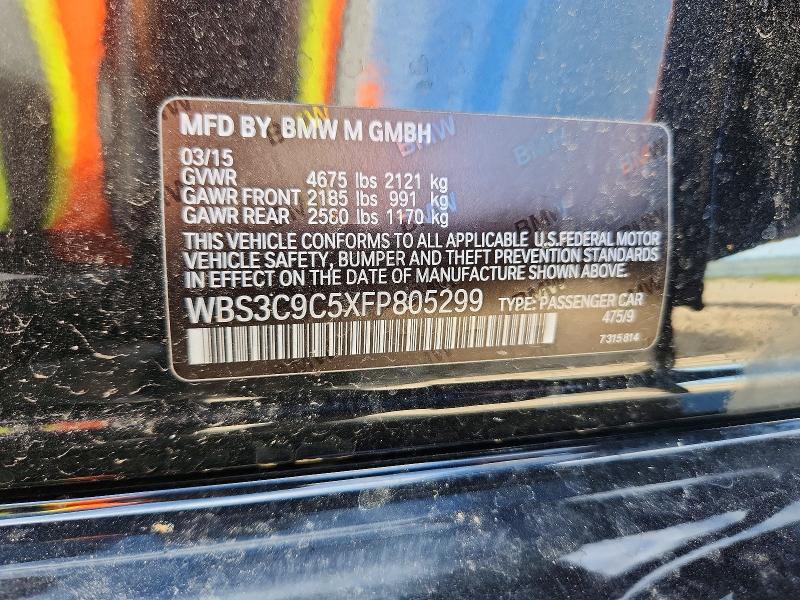 Aukcja sprzedaży 2015 Bmw M3, vin: WBS3C9C5XFP805299, numer aukcji: 55376036