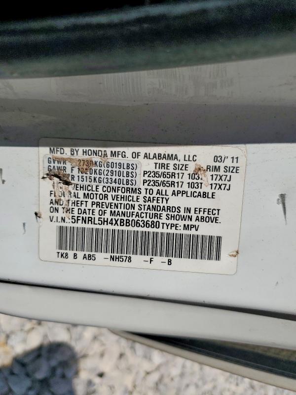 Aukcja sprzedaży 2011 Honda Odyssey, vin: 5FNRL5H4XBB063680, numer aukcji: 57236336