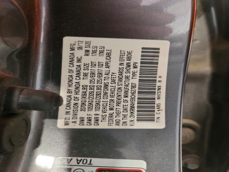 55302866 :رقم المزاد ، 2HKRM4H59CH627807 vin ، 2012 Honda Cr-v مزاد بيع