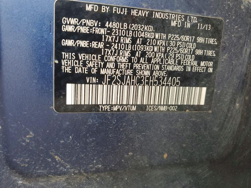 Aukcja sprzedaży 2014 Subaru Forester, vin: JF2SJAHC3EH534405, numer aukcji: 56829906