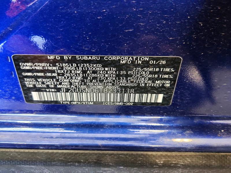 Продажа на аукционе авто 2026 Subaru Crosstrek, vin: JF2GUSND6T8233138, номер лота: 56977866