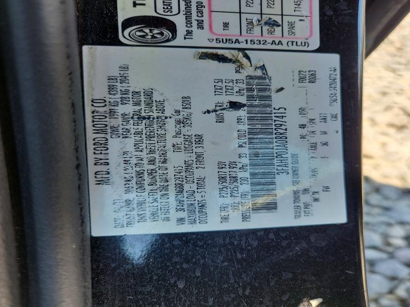 Продаж на аукціоні авто 2011 Ford Fusion, vin: 3FAHP0JA0BR297415, номер лоту: 56254796