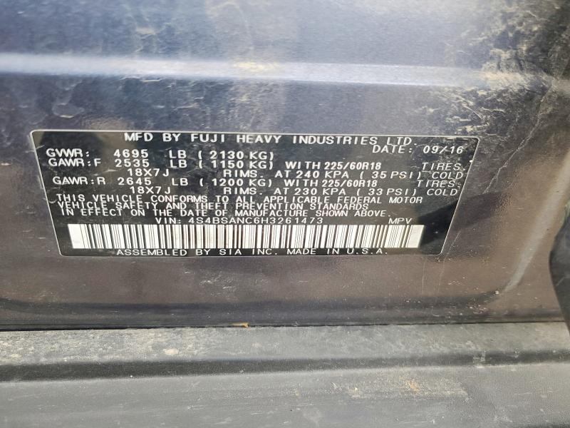 Продажа на аукционе авто 2017 Subaru Outback, vin: 4S4BSANC6H3261473, номер лота: 57266076