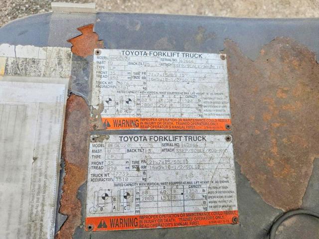 Aukcja sprzedaży 2014 Toyota 7fdku40 Forklift, vin: 8FGCU2062666, numer aukcji: 50599326