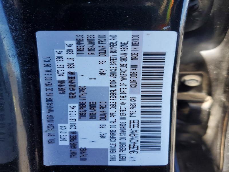 Aukcja sprzedaży 2024 Mazda 3, vin: 3MZBPACMXRM415536, numer aukcji: 58839946