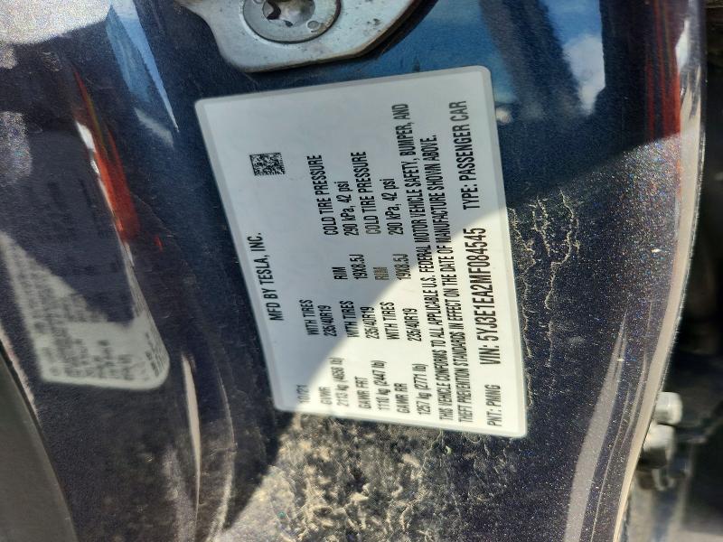 2021 Tesla Model 3 მანქანა იყიდება აუქციონზე, vin: 5YJ3E1EA2MF084545, აუქციონის ნომერი: 56654416