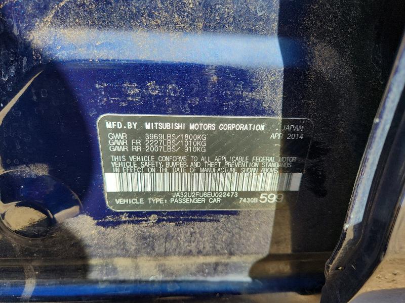 Продажа на аукционе авто 2014 Mitsubishi Lancer, vin: JA32U2FU6EU022473, номер лота: 57253276