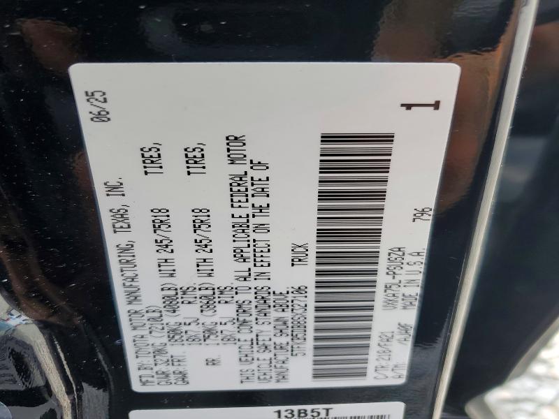 Aukcja sprzedaży 2025 Toyota Tundra, vin: 5TFKB5DB8SX327106, numer aukcji: 55895116