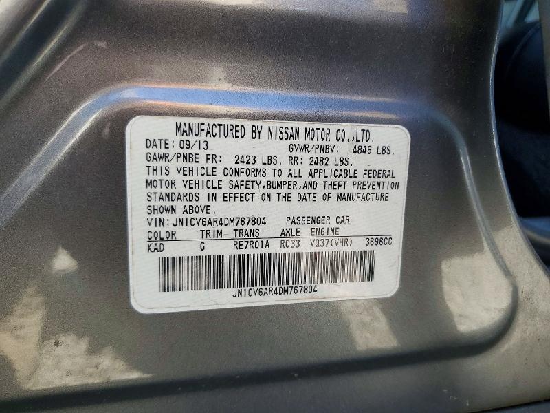 Продажа на аукционе авто 2013 Infiniti G37 Sedan, vin: JN1CV6AR4DM767804, номер лота: 56424176
