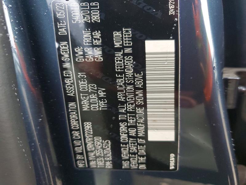 57899026 :رقم المزاد ، YV4L12RM7R1722968 vin ، 2024 Volvo Xc60 مزاد بيع