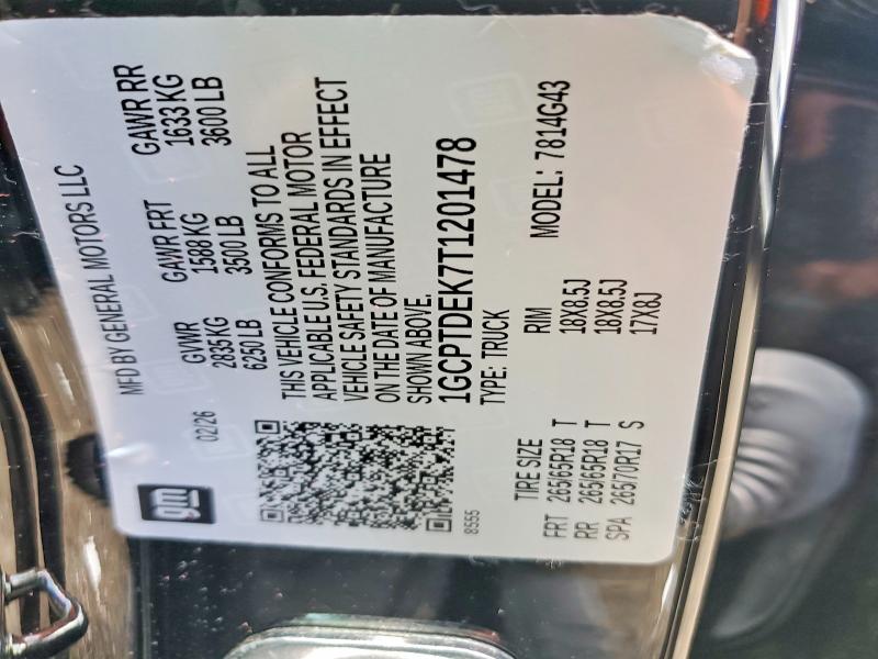 57907456 :رقم المزاد ، 1GCPTDEK7T1201478 vin ، 2026 Chevrolet Colorado مزاد بيع