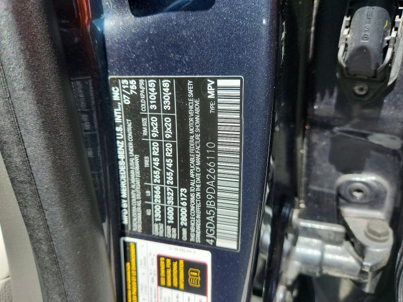 Aukcja sprzedaży 2013 Mercedes-benz Ml, vin: 4JGDA5JB9DA266110, numer aukcji: 58572796