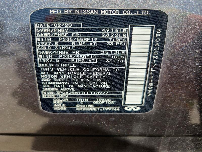 Продаж на аукціоні авто 2020 Infiniti Qx50, vin: 3PCAJ5M17LF118277, номер лоту: 56807506