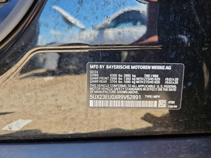 Aukcja sprzedaży 2024 Bmw X5, vin: 5UX23EU0XR9V62891, numer aukcji: 58195436