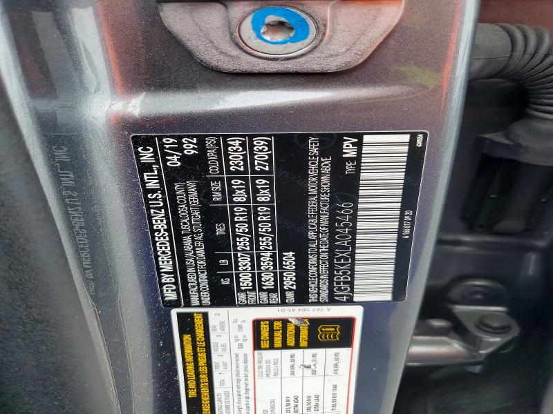 56693806 :رقم المزاد ، 4JGFB5KEXLA045466 vin ، 2020 Mercedes-benz Gle مزاد بيع
