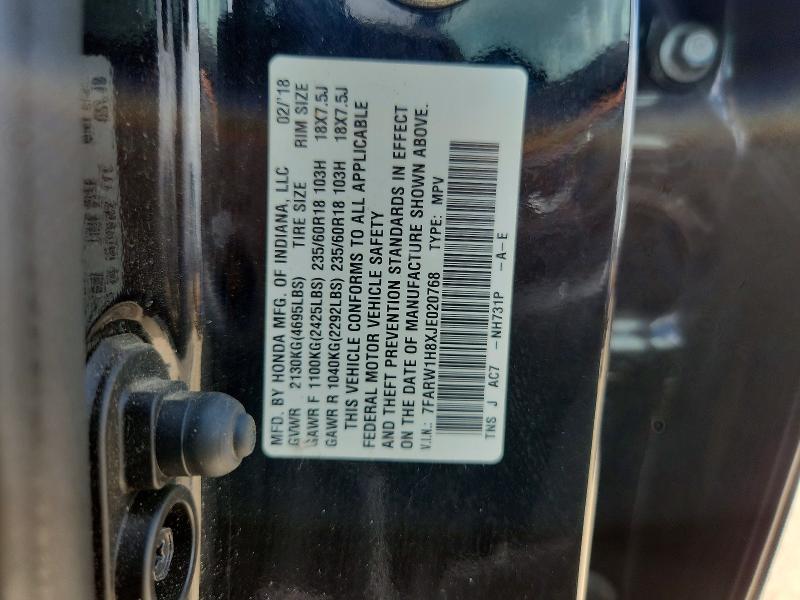 Продаж на аукціоні авто 2018 Honda Cr-v, vin: 7FARW1H8XJE020768, номер лоту: 57204956