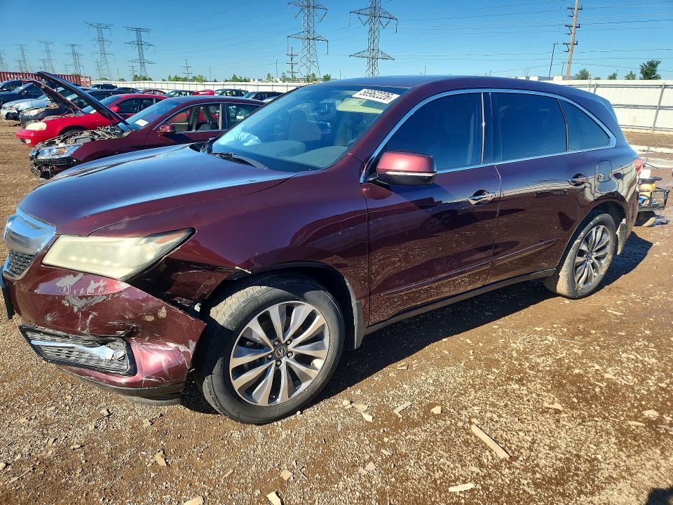 2014 Acura Mdx მანქანა იყიდება აუქციონზე, vin: 5FRYD4H44EB044791, აუქციონის ნომერი: 56962226