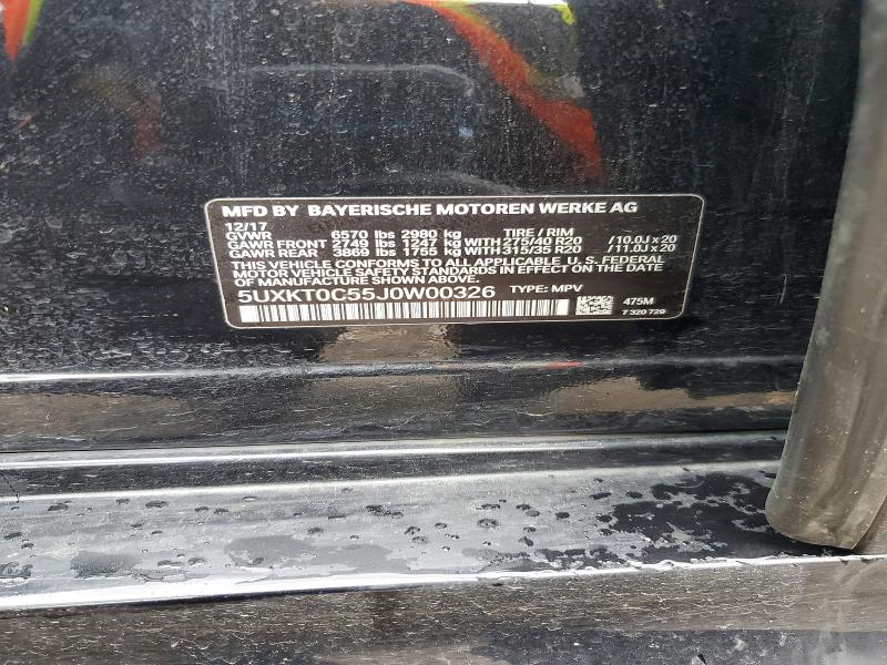 Aukcja sprzedaży 2018 Bmw X5, vin: 5UXKT0C55J0W00326, numer aukcji: 57435856
