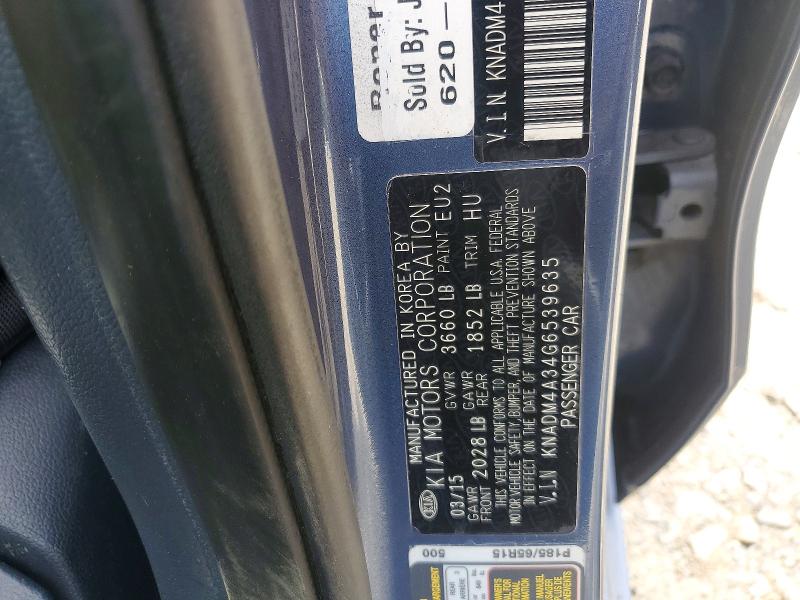 2016 Kia Rio მანქანა იყიდება აუქციონზე, vin: KNADM4A34G6539635, აუქციონის ნომერი: 55774666