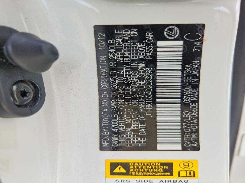 Продажа на аукционе авто 2013 Lexus Es, vin: JTHBK1GG4D2023298, номер лота: 56720586