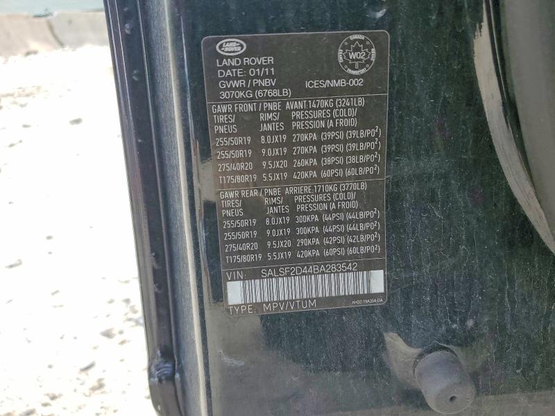 Продажа на аукционе авто 2011 Land Rover Range Rover Sport, vin: SALSF2D44BA283542, номер лота: 57352586