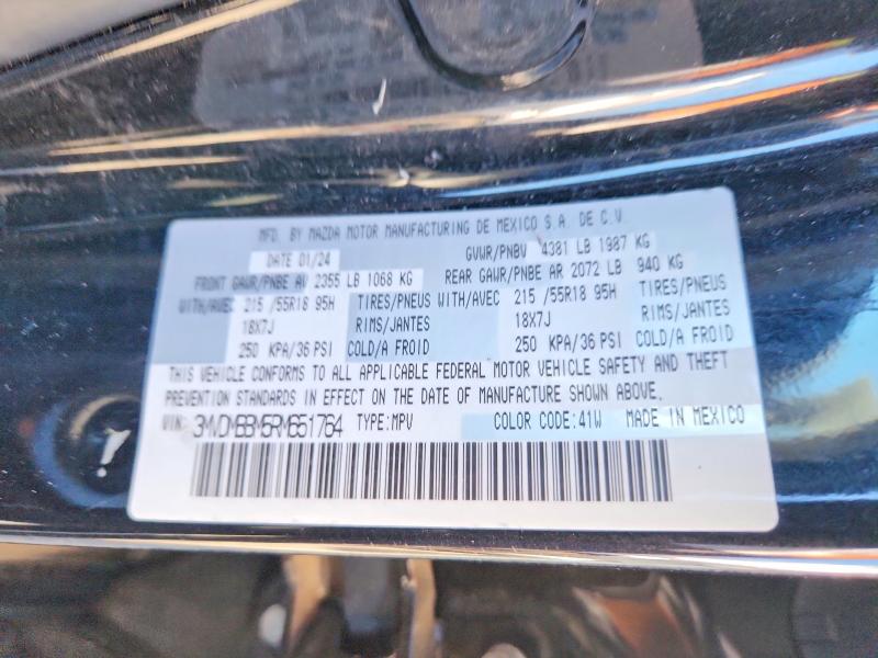 2024 Mazda Cx-30 მანქანა იყიდება აუქციონზე, vin: 3MVDMBBM5RM651764, აუქციონის ნომერი: 57372586