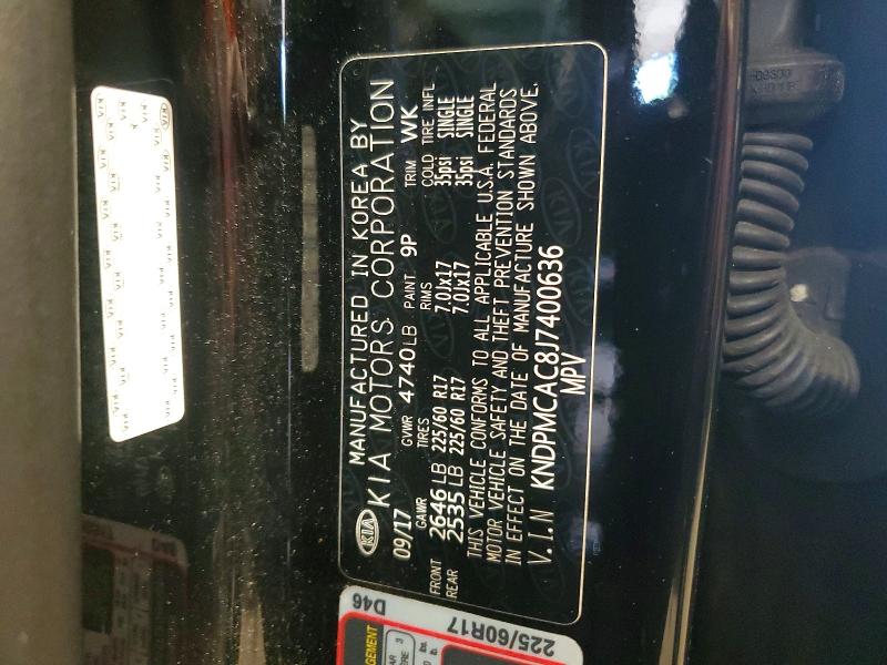 Продаж на аукціоні авто 2018 Kia Sportage, vin: KNDPMCAC8J7400636, номер лоту: 59176906