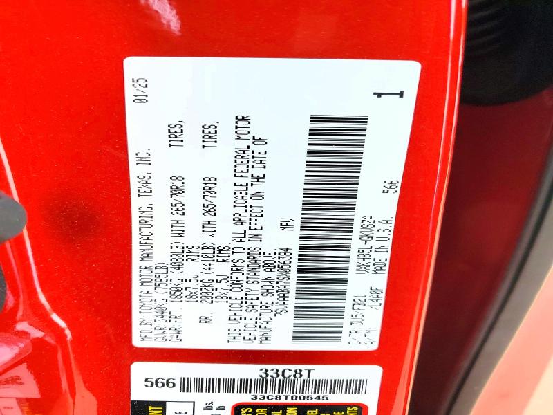 2025 Toyota Sequoia მანქანა იყიდება აუქციონზე, vin: 7SVAAABA7SX056384, აუქციონის ნომერი: 58766056