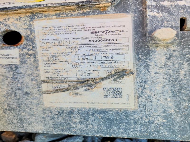58427166 :رقم المزاد ، A100040611 vin ، 2023 Skyjack Sj3219 مزاد بيع