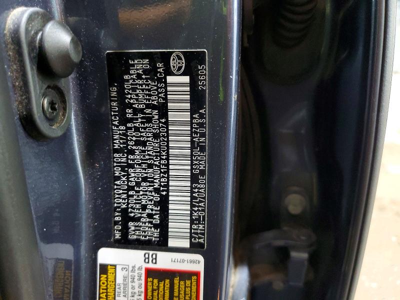 Aukcja sprzedaży 2019 Toyota Avalon, vin: 4T1BZ1FB4KU023074, numer aukcji: 58025316