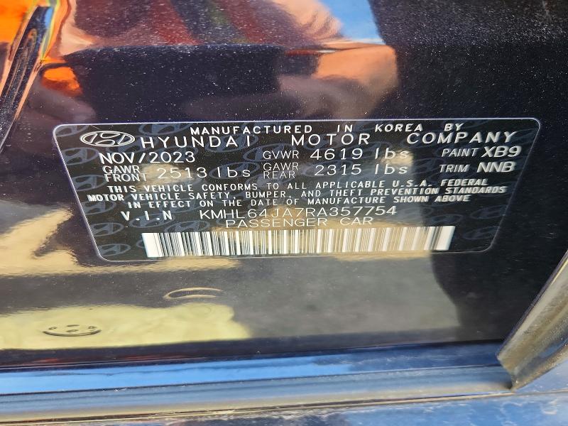 Продаж на аукціоні авто 2024 Hyundai Sonata, vin: KMHL64JA7RA357754, номер лоту: 57899826