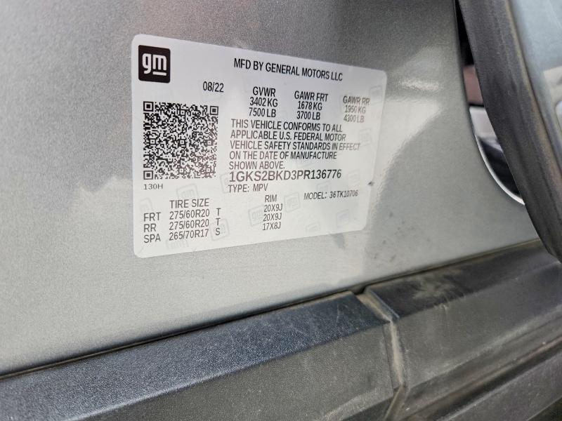 Продаж на аукціоні авто 2023 Gmc Yukon, vin: 1GKS2BKD3PR136776, номер лоту: 57224876