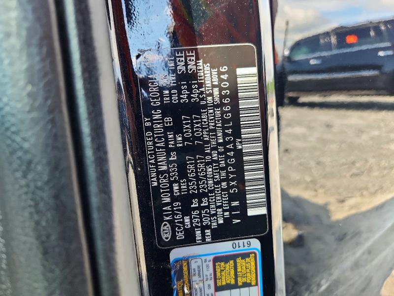 Продажа на аукционе авто 2020 Kia Sorento, vin: 5XYPG4A34LG663046, номер лота: 58400516