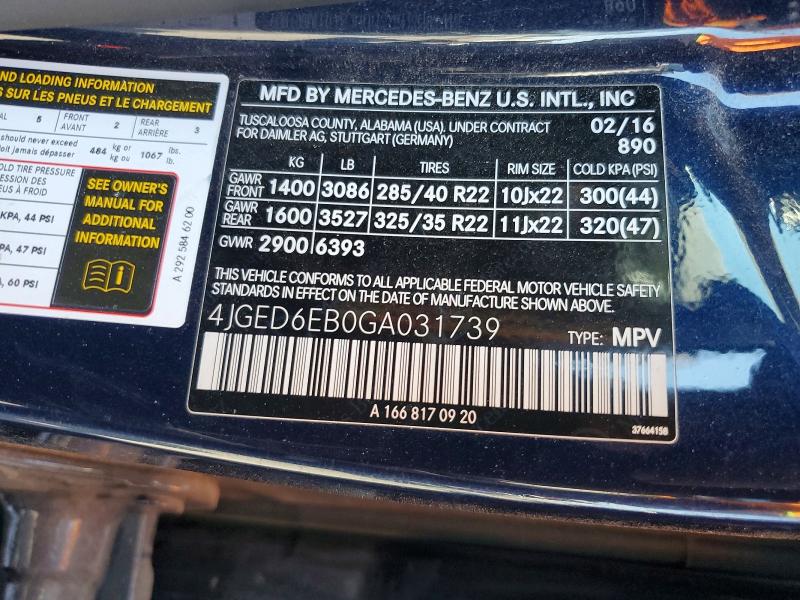 Продаж на аукціоні авто 2016 Mercedes-benz Gle Coupe, vin: 4JGED6EB0GA031739, номер лоту: 56837476