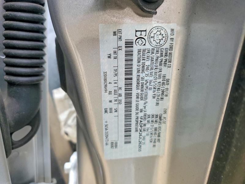 55647366 :رقم المزاد ، 1FADP3K26JL262933 vin ، 2018 Ford Focus مزاد بيع